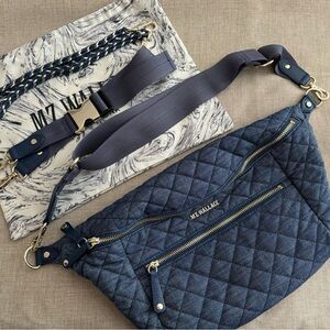 MZ Wallace Crosby crossbody sling -True Denim